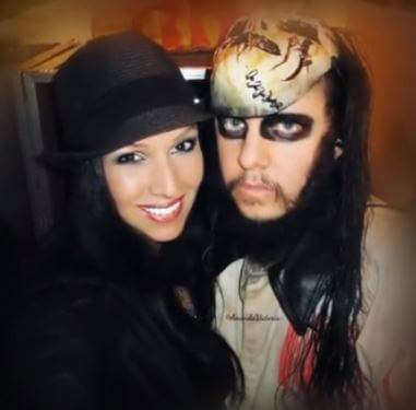 Jackie Jordison son Joey Jordison with Amanda Victoria.